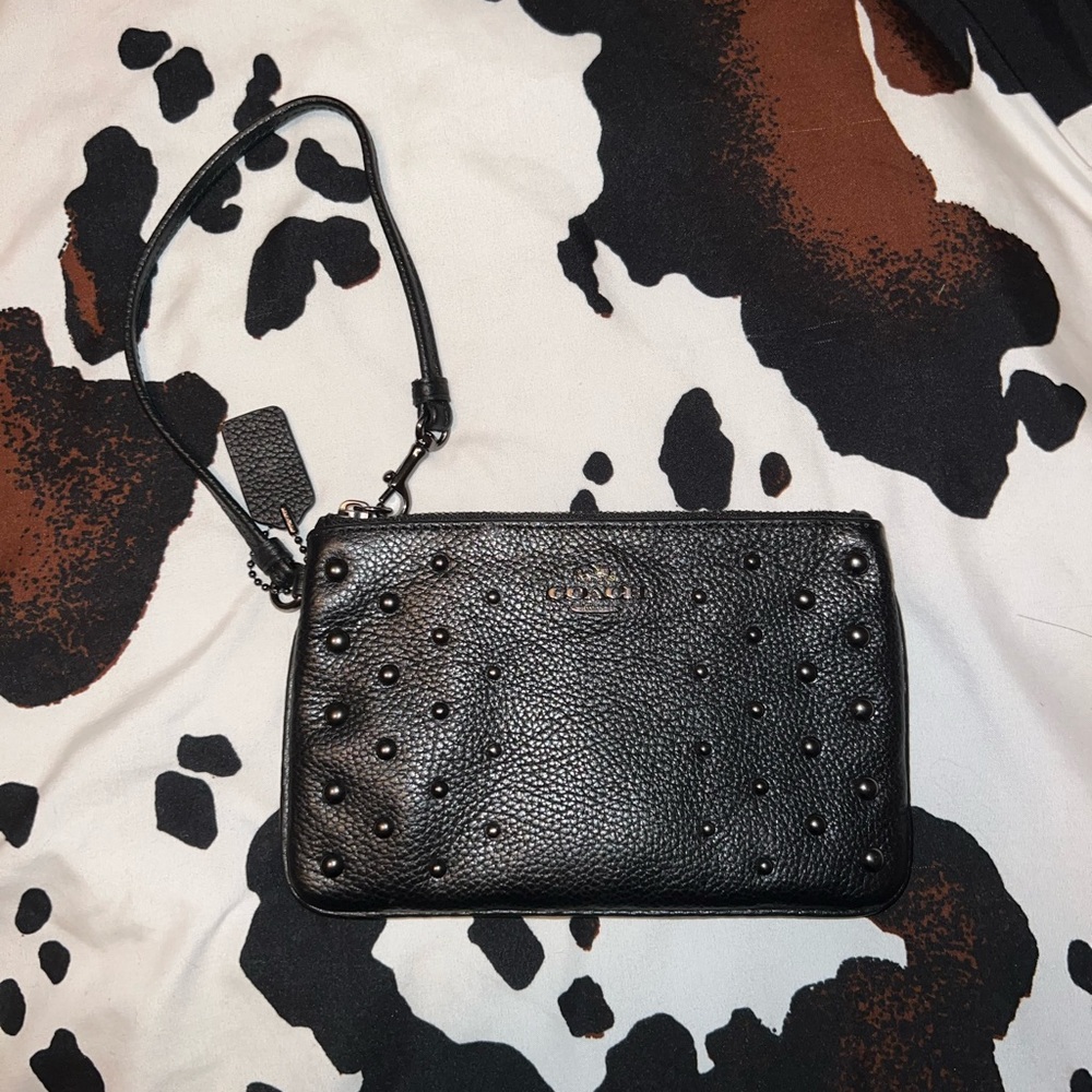 black coach wristlet